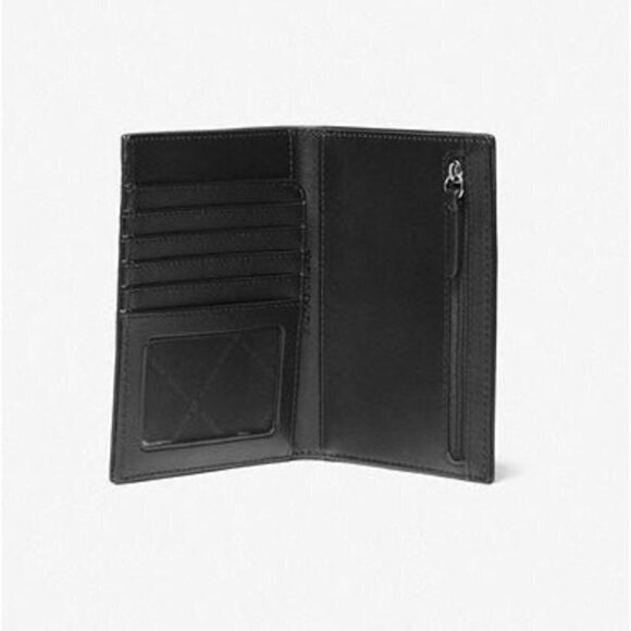 Michael Kors Jet Set Logo Stripe Passport Wallet Black Multi - Picture 4 of 4